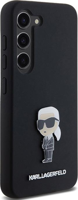 Actual product image Karl Lagerfeld KLHCMSMHKNPK + S926 czarny/black Silicone Ikonik Metal Pin (Samsung Galaxy S24+)