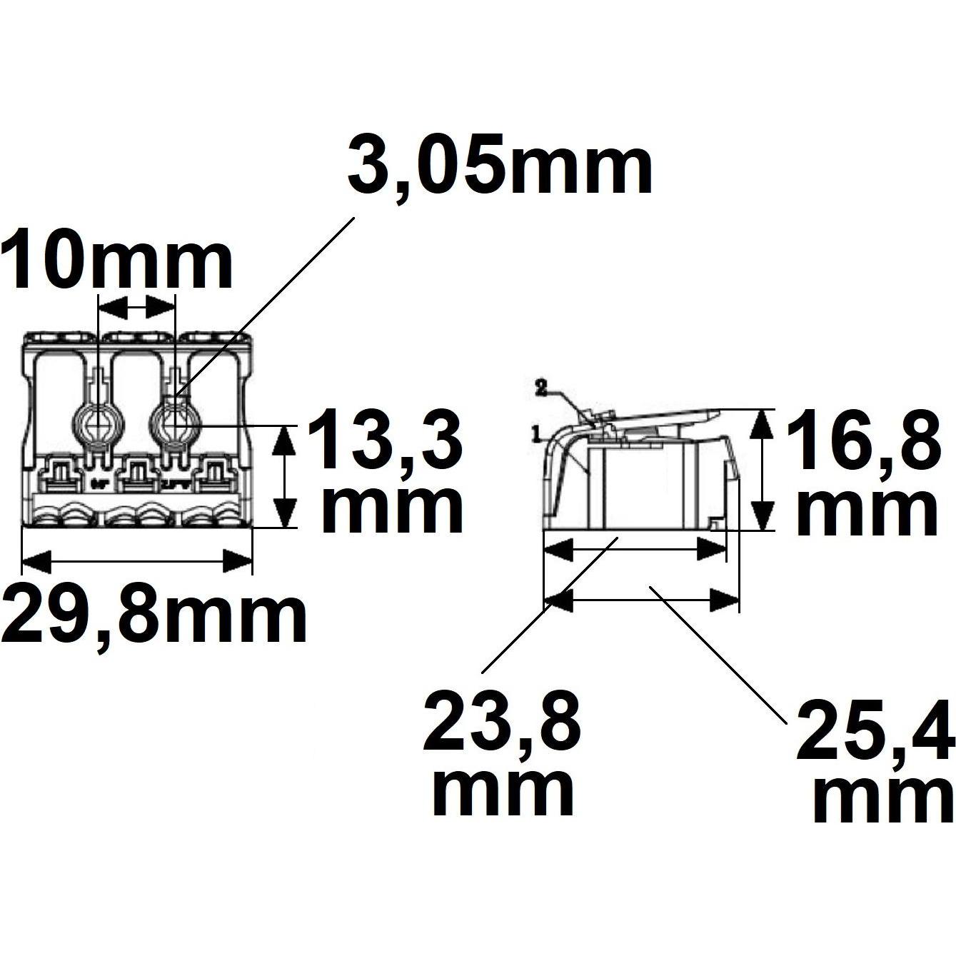 Thumbnail - Isoled, Zubehör Beleuchtung, Anschlussklemme 2x3-polig, 0,5-2,5mm², max. 450V/16A