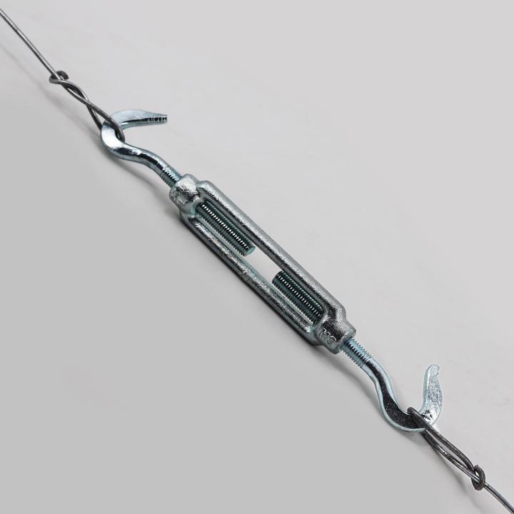 Actual product image Aquagart 5 Seilspanner für Wildzaun Fostzaun Spannschloss Drahtspanner 2 Haken