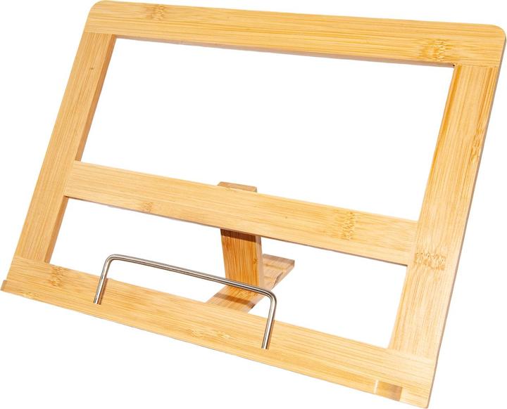 Natura Punto Cookbook holder made of bamboo and metal