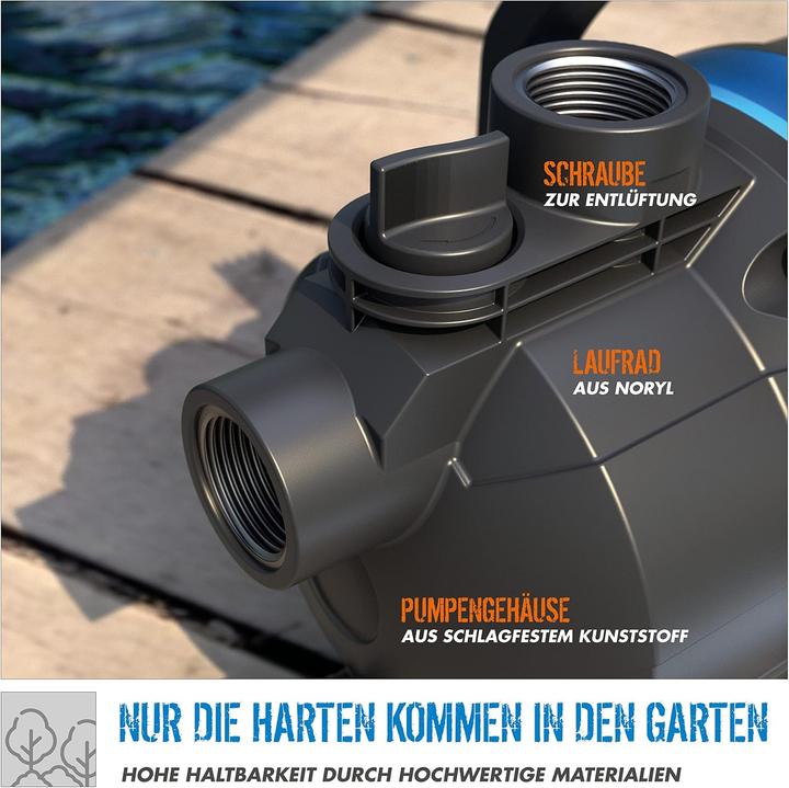 Produktbild Güde Gartenpumpe » GP 6035 « Thermoschutz, schlagfestes Gehäuse, 600 W (Gartenpumpe)