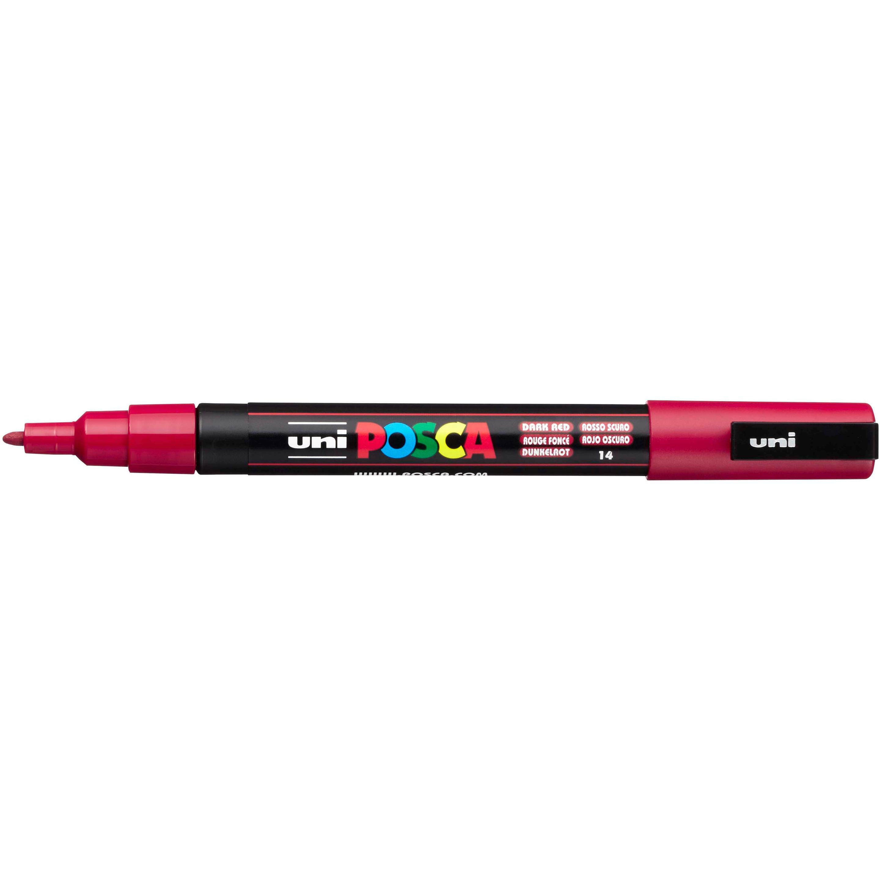 6x Posca, Marker, Marker PC-3M Rundspitze (Rot, 1.30 mm, 1 x)