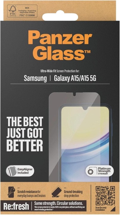 Produktbild PanzerGlass Ultra-Wide Fit (1 Stück, Samsung Galaxy A15 5G)