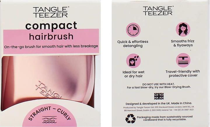 Immagine prodotto Tangle Teezer Spazzola Compact Styler Rosa Cromo Opaco per districare i capelli
