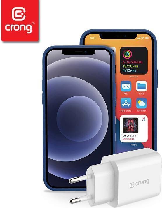 Actual product image Crong Travel Charger 1 x USB-C 3 A (CRG-TUSBC20-WHI) (20 W, 1 portion)