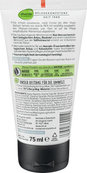 Image du produit dm alverde MEN Baume après-rasage Sensitiv (Baume après-rasage, 75 ml)