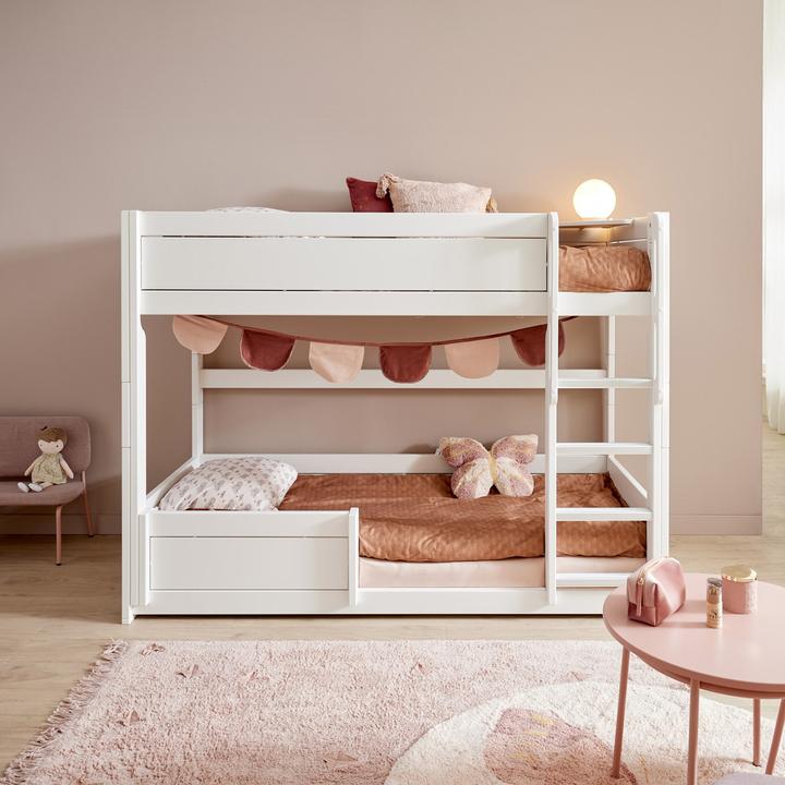 Produktbild Lifetime Kidsrooms niedriges Etagenbett mit gerader Leiter Breeze, Deluxe Lattenrost (90 x 200 cm)