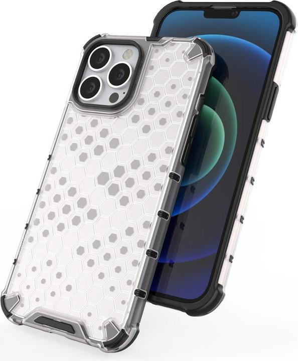 Produktbild Hurtel Honeycomb Handyhülle Schutzhülle mit TPU Rahmen für iPhone 13 Pro Max grün (Apple iPhone 13 Pro Max)