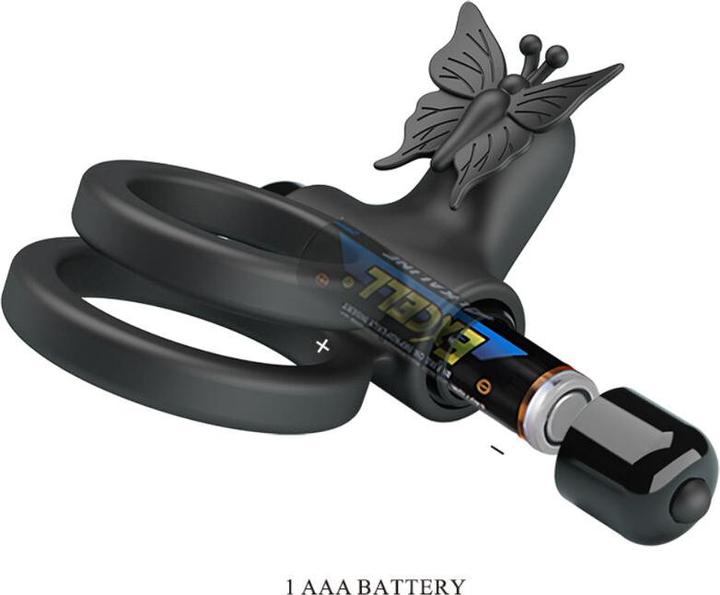 Produktbild Pretty Love Doppelringvibrator Mit Schwarzem Stimulator