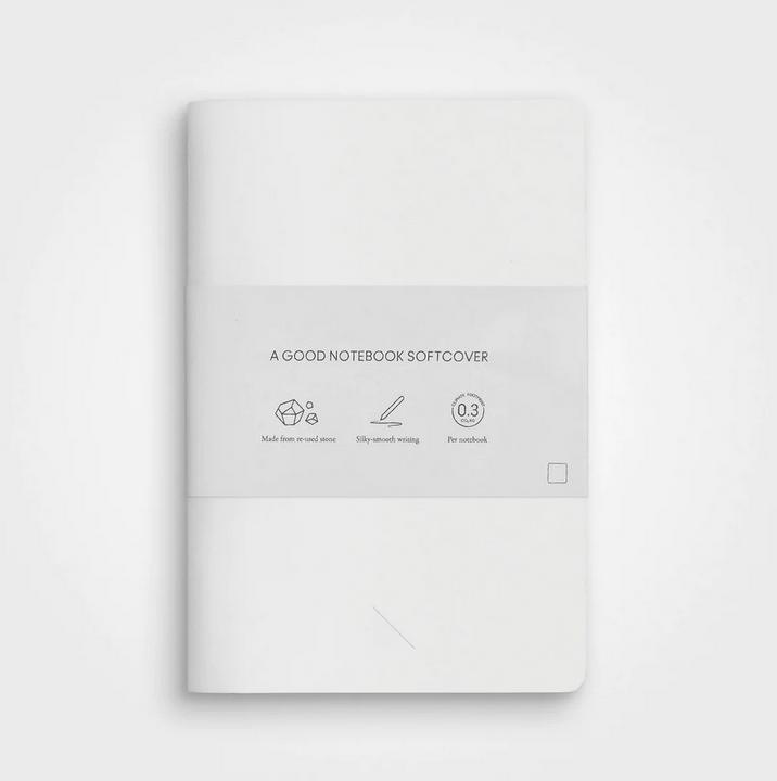 Actual product image A Good Company Stone Paper Notebook - A5 Softcover, Lined (A5, Lined, Hardcover)