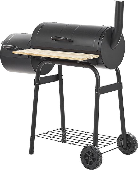 Beliani Charcoal grill with smokehouse black rollable SATAH (31 cm)