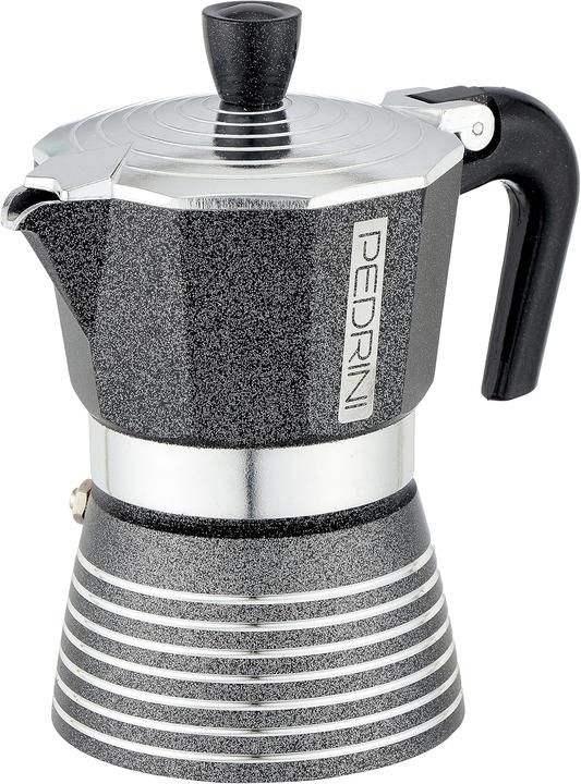 Produktbild Pedrini Infinity Rock Espressokocher Aluminium Anthrazit Metallic 2 Tassen (2 Tassen)