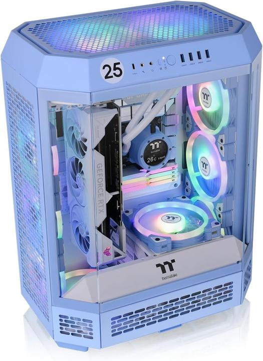 Produktbild Thermaltake The Tower 600 Hydrangea Blue (mATX, Mini-ITX, ATX)