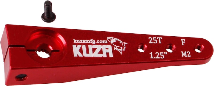 Produktbild Kuza Servohebel 1-Arm Futaba 25T 32/26/20mm 1.25" M2 Heavy Duty V2 Aluminium