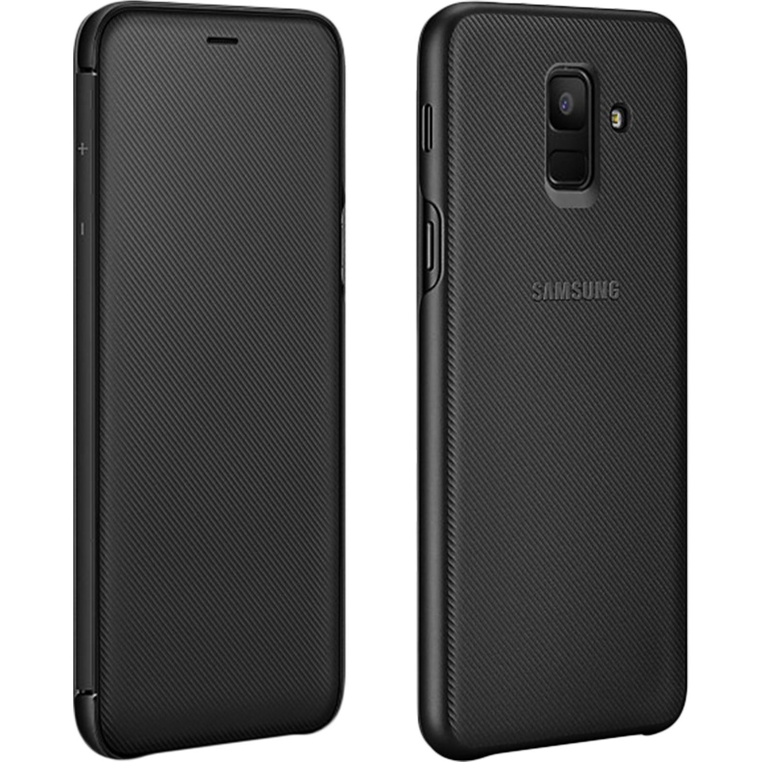 Samsung Wallet Cover (Samsung Galaxy J6 (2018)), Smartphone Hülle, Schwarz