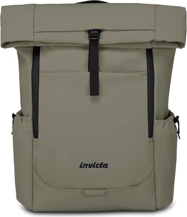 Invicta Zaino pieghevole con tasche PC, porta borraccia e base rinforzata per ufficio e università (32 l)