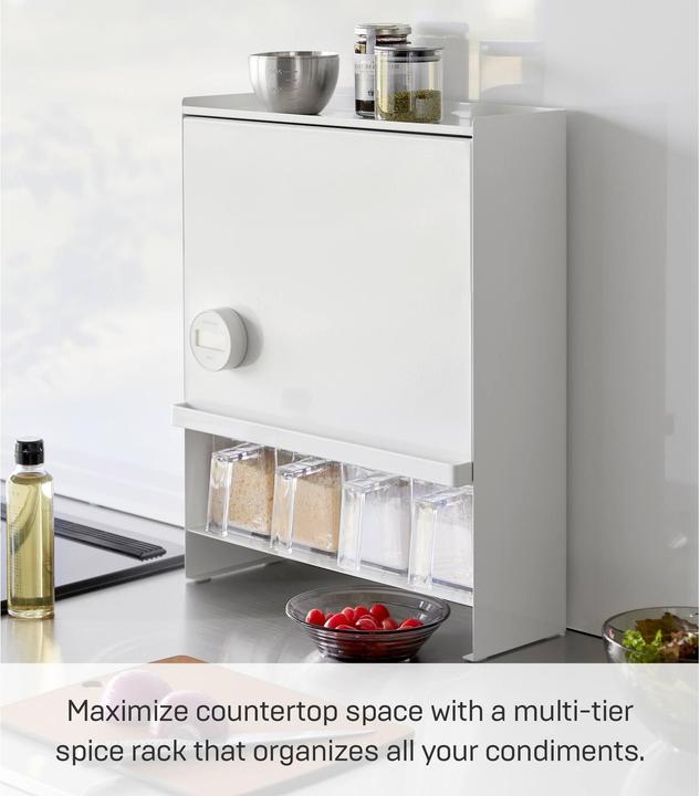 Actual product image Yamazaki 3-tier TOWER spice rack