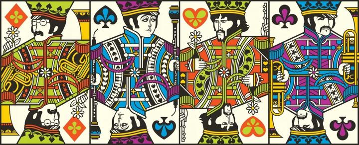 Image du produit Bicycle Die Beatles-Karten, blaues Deck (Anglais)