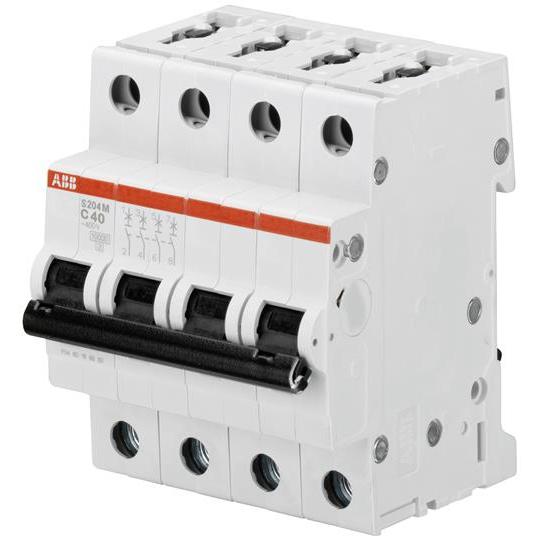 ABB, Schutzschalter, S204M-C40 Sicherungsautomat C-Char.,10kA,40A,4P