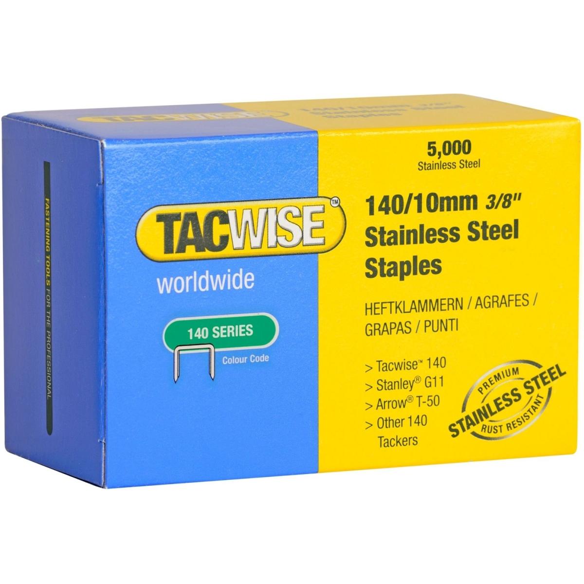 Tacwise, Büroklammer, Heftklammern 140/10 mm, Edelstahl, 5.000 Stck (1 x)