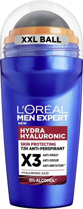 L'Oréal Paris Men Expert Hydra Hyaluron-Antitranspirant Roll-On (72h Antitranspirant) 50 ml (Roll-on, 50 ml)