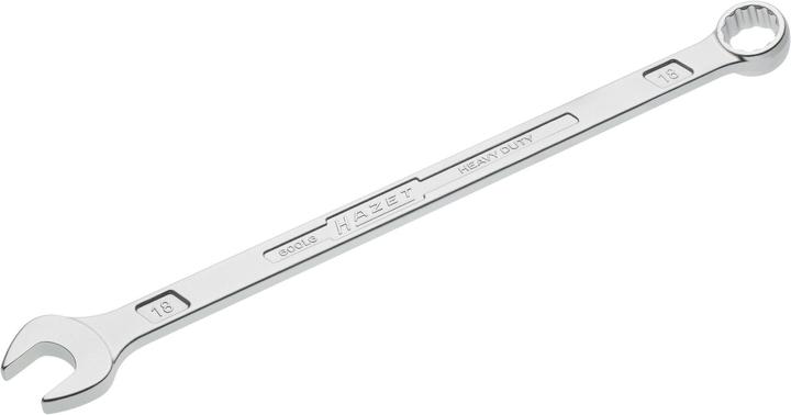 Actual product image HAZET Ring spanner, extra long, slim design 600LG-18? Outer double hexagonal traction spanner (18 mm)