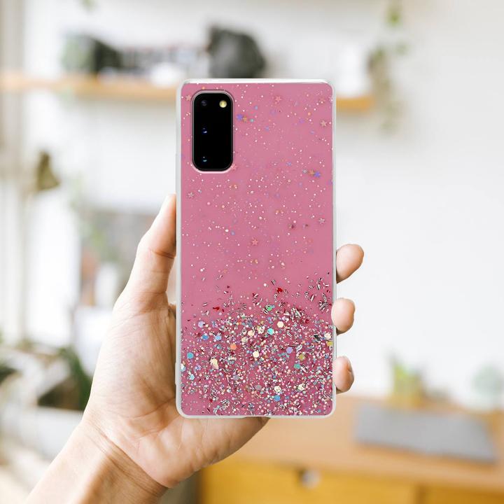 Actual product image Cadorabo TPU cover sparkling glitter (Samsung Galaxy S20)