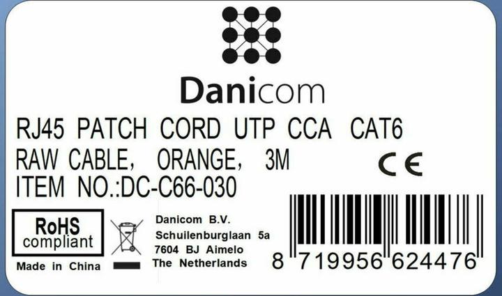 Produktbild Dsit CAT 6 Netzwerkkabel U/UTP (CAT6, 3 m)