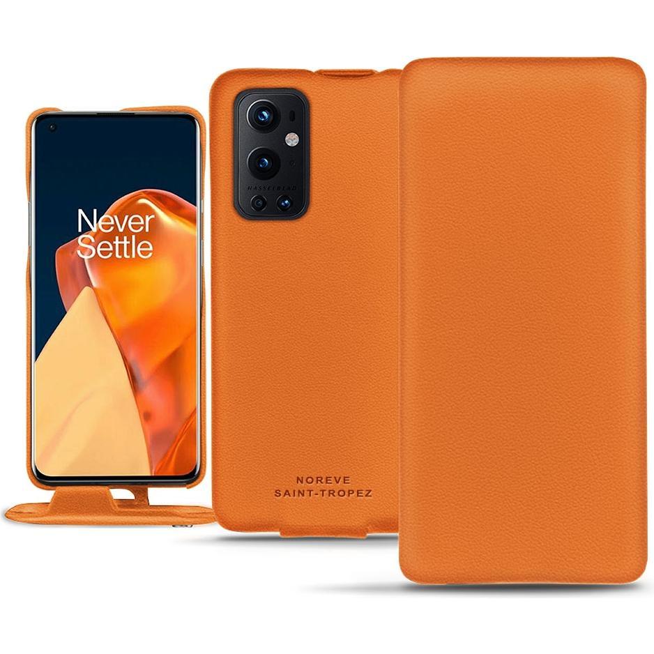 Thumbnail - Noreve Lederschutzhülle vertikal (OnePlus 9 Pro), Smartphone Hülle, Orange