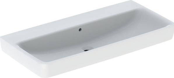 Geberit Renova Plan, lavabo, 100x48 cm, senza foro per rubinetto, con sfioratore, 501708 (480 mm, 1000 mm)
