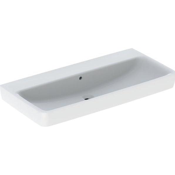 Geberit, Waschbecken, Renova Plan, Waschtisch, 100x48 cm, ohne Hahnloch, mit Überlauf, 501708 (480 mm, 1000 mm)