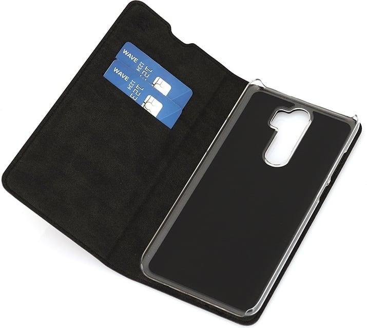 Produktbild Wave BookCase -suojakotelo, Xiaomi Redmi Note 8 Pro, musta (Xiaomi Redmi Note 8 Pro)