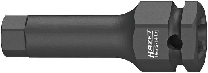 HAZET Schlag-, Maschinenschrauber Schraubendreher-Steckschlüsseleinsatz 985S-14LG ∙ Vierkant12,5 mm… (14 mm)