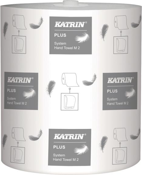 Actual product image Katrin Aftørringspapir System M2 2-lags 21 cm x 140m hvid - (6 ruller pr. karton)