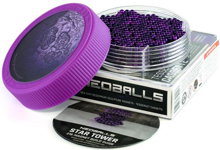 Neoballs Kugelmagnete lila - Tesseract-Kassette