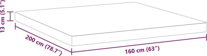 Produktbild vidaXL Matratze (Schaumstoffkern, 160 x 200 cm)