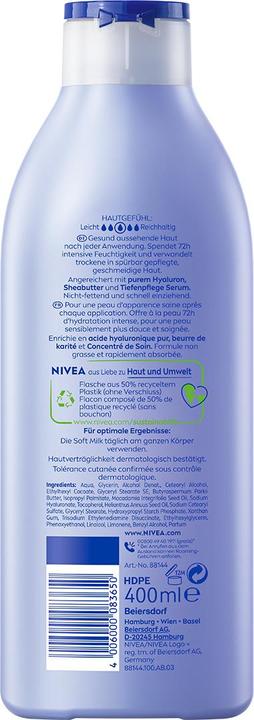 Immagine prodotto NIVEA Verwöhnende Soft Milk DUO (Latte corpo, 800 ml)