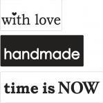 Actual product image Rayher Labels "with love", "handmade", "time is NOW" 3 pcs.
