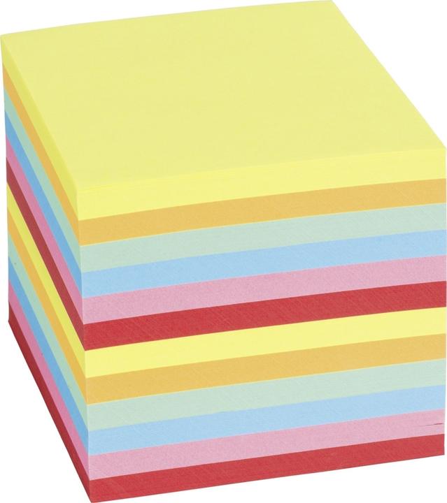 Folia Notepad 9x9x9cm glued, coloured (9 x 9 cm)