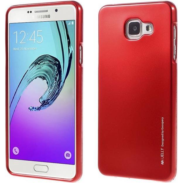 Goospery i Jelly Metal Series (Samsung Galaxy A7 (2016)), Smartphone Hülle, Rot