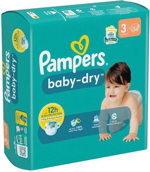 Productafbeelding Pampers Baby-Dry (Gr. 3, Verplaatsbaar pakket, 34 Stuk)