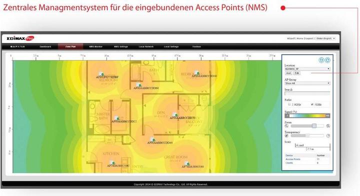 Image du produit Edimax Pro CAP1750 : Point d'accès PoE géré (1300 Mbit/s)