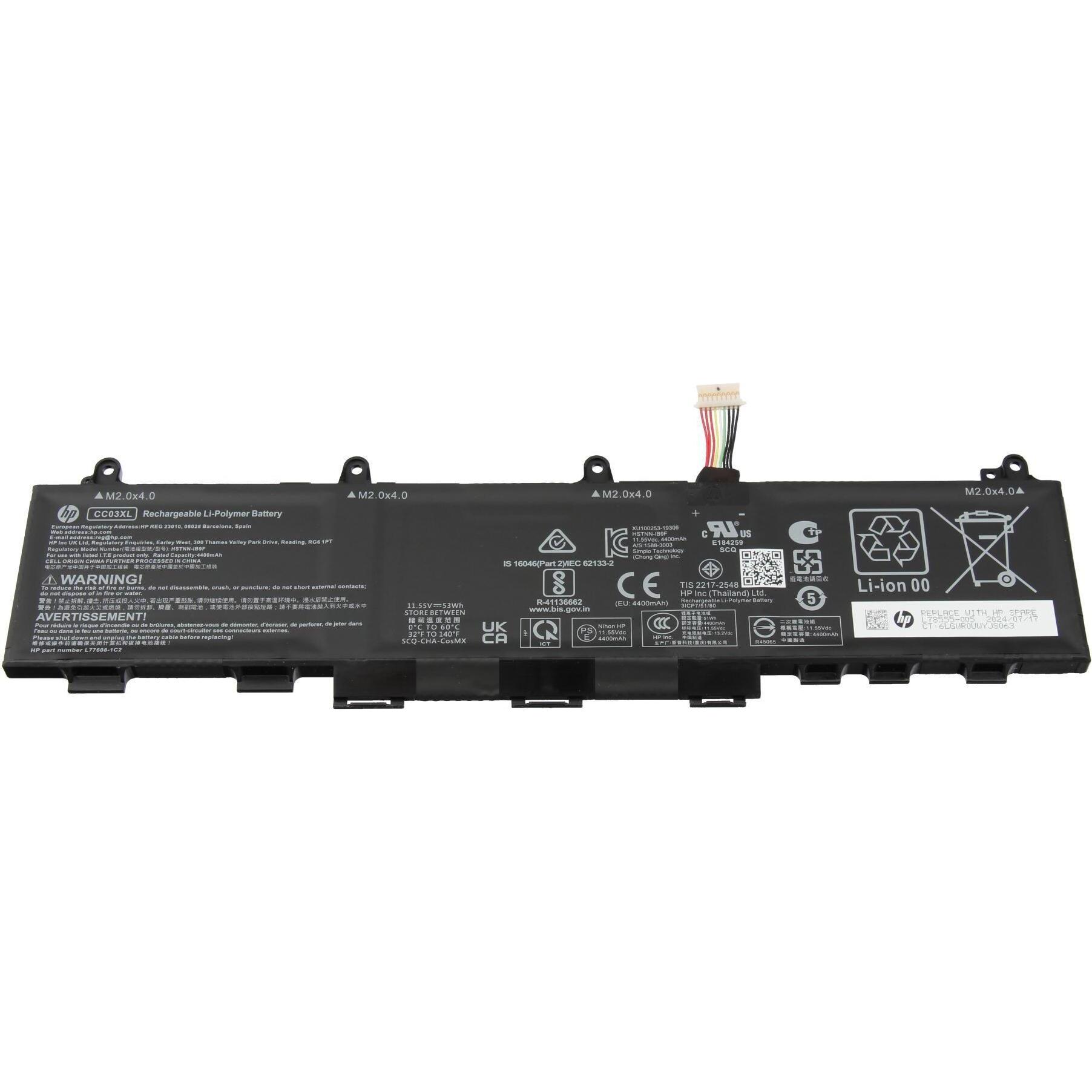 HP 8PV70AV (3 Zellen, 4400 mAh), Notebook Akku