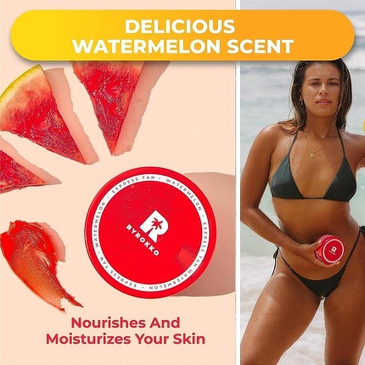 Actual product image Byrokko Shine Brown Watermelon Tanning Accelerator Cream 200ml (Suntan cream, 200 ml)