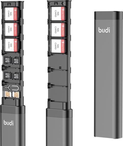 Actual product image Budi Game Card Stick für 12 Nintendo Switch Spiele, 10 microSD & 2 Nano-SIM-Karten (Switch, Switch 2, Switch Lite, Switch OLED)