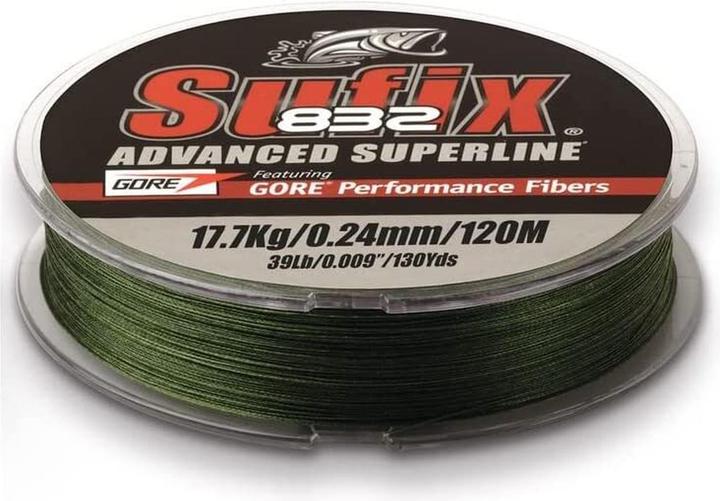 Immagine prodotto Sufix 832 Treccia 120m verde bassa visibilità (13.50 kg, 0.20 mm)