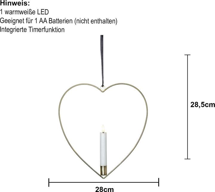 Produktbild Star Trading Indoor Dekoration Flamme Heart (1 x)
