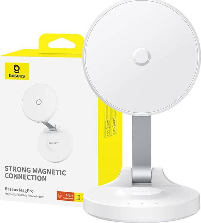 Actual product image Baseus Magnetic Desktop Phone Stand MagPro self-adhesive (white)