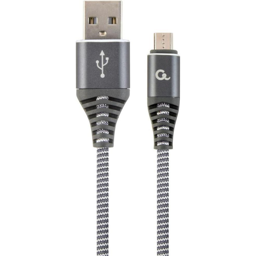 Gembird CC-USB2B-AMMBM-1M-WB2 USB Kabel USB 2.0 Micro-USB B USB A Grau (1 m, USB 2.0), USB Kabel