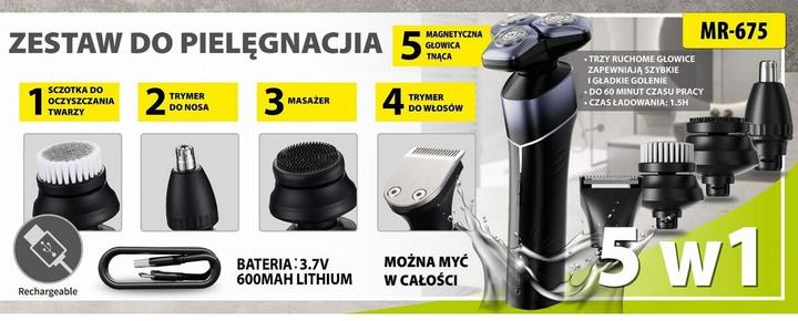 Immagine prodotto Maestro Zestaw do golenia 5w1 USB MR-675